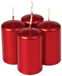 Valex Decor Adventi henger gyertya készlet, 7 x 4cm - Metál piros (FPM-40)