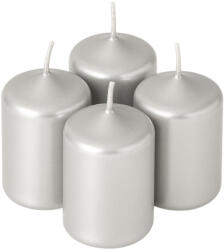 Valex Decor Adventi henger gyertya készlet, 7 x 4cm - Metál ezüst (FPM-98)