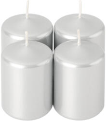 Valex Decor Adventi henger gyertya készlet, 8 x 5cm - Metál ezüst (BRM-98)