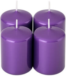 Valex Decor Adventi henger gyertya készlet, 8 x 5cm - Lakk lila (BRL-29)