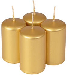 Valex Decor Adventi henger gyertya készlet, 7 x 4cm - Metál arany (FPM-12)