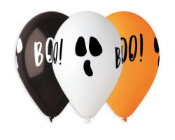  Halloween BOO léggömb, lufi 5 db-os 13 inch (30 cm) (MLG343953)