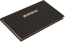 Realsystem Zsebnaptár fekvő Carbon, fehér lapokkal acél Realsystem 2026 (51892) - irodasziget