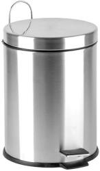  Pedálos szemetes, rozsdamentes acél, kivehető műanyag vödörrel, 3 liter (UACROM3) - irodasziget