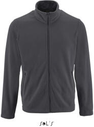 SOL'S Férfi NORMAN cipzáras egyszerű polár pulóver, SOL'S SO02093, Charcoal Grey-3XL (so02093ch-3xl)