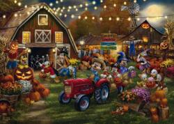 Schmidt Spiele - Puzzle Thomas Kinkade: Disney Dreams Collection: Mickey și Minnie - Festivalul dovleacului - 1 000 piese Puzzle