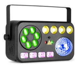 BeamZ SHIMMER4 Efect de lumini 6-in-1 cu laser si stroboscop, LED RGBW-UV, DMX, BeamZ (153.862)