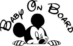 Stickify Mickey Egér Baby on Board autómatrica