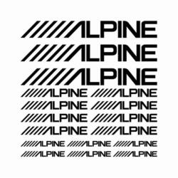 Stickify Alpine felirat szett - Szélvédő matrica