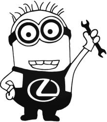 Stickify Lexus Minion szerelő matrica