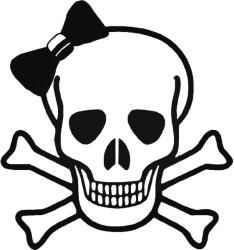 Stickify Lányos halálfej Autómatrica