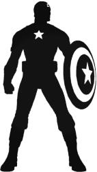 Stickify Amerika kapitány "1" Autómatrica