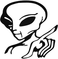 Stickify Alien Hello - Szélvédő matrica
