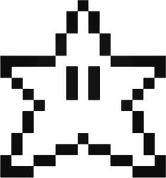 Stickify 8-bit Super Mario csillag matrica