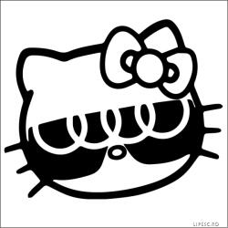 Stickify Hello Kitty Audi napszemüveg matrica