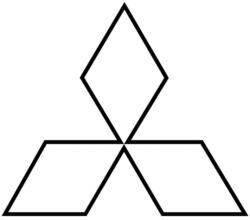 Stickify Kontúr Mitsubishi logó matrica