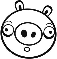 Stickify Angry Birds őrült malac matrica