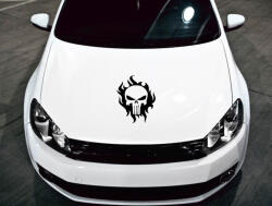 Stickify Punisher tűzzel motorháztető matrica (30x40 cm)