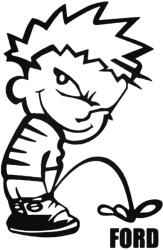 Stickify Calvin pisil Ford - Szélvédő matrica