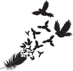 Stickify Tollból madarak Autómatrica (30 cm)