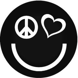 Stickify Peace Love Smiley - Autómatrica