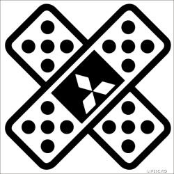 Stickify Mitsubishi Dominó matrica