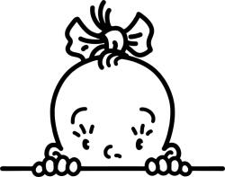 Stickify Figyelő kislány babay on board matrica