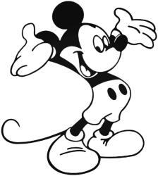 Stickify Vidám Mickey egér Autómatrica