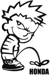 Stickify Calvin pisil Honda - Szélvédő matrica