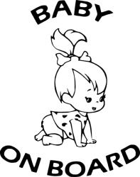 Stickify Baby on Board Flinstones autómatrica