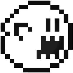 Stickify 8-bit szellem Super Mario matrica