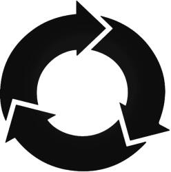 Stickify Újrahasznosítás ikon "1" Autómatrica