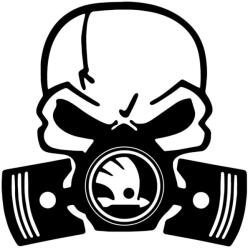 Stickify Gázmaszk Skoda matrica