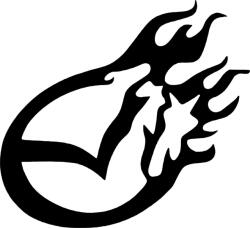 Stickify Mazda lángoló matrica