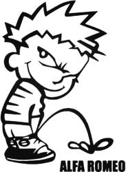 Stickify Calvin pisil Alfa Romeo - Szélvédő matrica