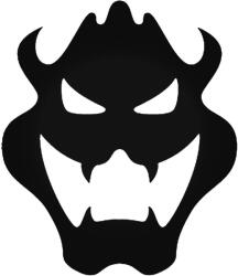 Stickify Super Mario Bowser fej matrica