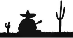 Stickify Mexikói ember Sombrero Autómatrica