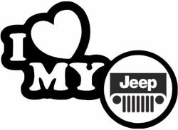 Stickify I love my Jeep dekorációs matrica