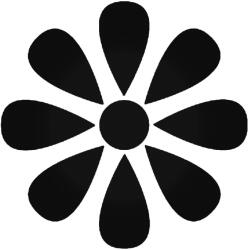 Stickify Szirmos virág matrica