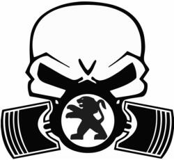 Stickify Peugeot gázmaszkos matrica