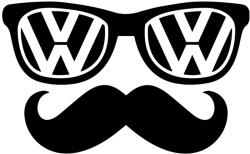 Stickify Volskwagen matrica szemüveg bajusz