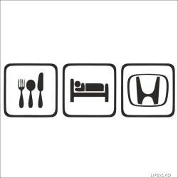 Stickify Eat Sleep Honda matrica