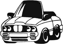 Stickify BMW matrica rajzfilmautó