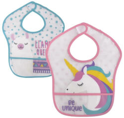 Baby Care 2Darab-os előke, tépőzáros - Girl - aprotalpak