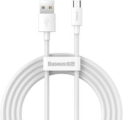 Baseus Cablu de Date Baseus Sada datových ů Simple Wistom USB to Micro 2.1A (2PCS/Set) 1.5m Alb (6953156203334)