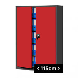 JAN NOWAK ® - JAN II Fém iratszekrény PIROS/ANTRACIT (1008) - fegyverszekreny