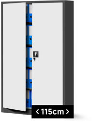 JAN NOWAK ® - JAN II Fém iratszekrény FEHÉR/ANTRACIT (1005) - fegyverszekreny