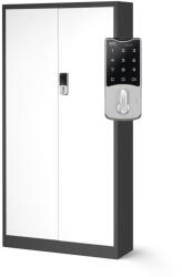 JAN NOWAK ® - DANIEL Fém iratszekrény DIGITÁLIS ZÁRRAL / FEHÉR -ANTRACIT (786) - fegyverszekreny