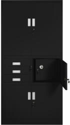 JAN NOWAK ® - FILIP II Fém iratszekrény széffel - ÉJFEKETE (1060)