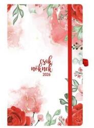 TopTimer Naptár, tervező, A5, heti, TOPTIMER, "Csak Nőknek", piros virág (NKJ018BU) - jatekotthon
